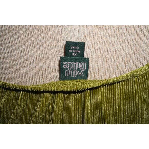 Wild Fable Green Apple Velvet Long Sleeve Tie Front Crop Top XS NWT - Picture 6 of 6